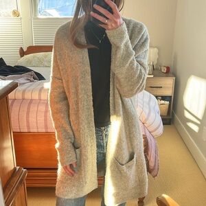 Free People Grey Sweater Long - Size Small